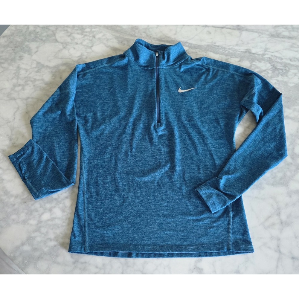 Nike Dri-FIT Element Half Zip Running Pullover Long Sleeve Women's Size XS Blue